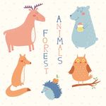 卡通动物矢量素材