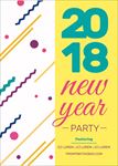 创意简约新年派对海报5