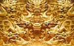 经典玉雕九龙戏珠3D电视背景墙