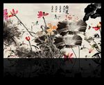 水墨荷花装饰画