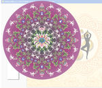 瑜伽垫海报 圆型冥想垫 印花