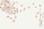 线条牡丹花矢量 花矢量