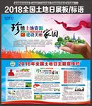 2018年全国土地日展板