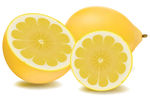 柠檬高清水果矢量图黄柠檬切半