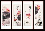 中国画荷花