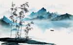 新中式北欧山水创意壁画