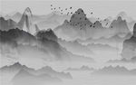 新中式国画背景墙