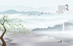 山水情壁画