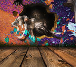 3Dn壁纸墙画 裸眼3D 地贴