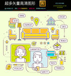 常用生活学习工作图标矢量文件