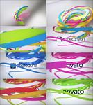 三维彩带揭示出logo标志