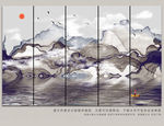 意境流水生财山水画