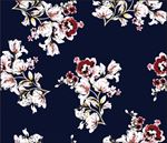 原创手绘花卉无缝连接数码印花