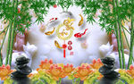 家和富贵玉雕背景墙