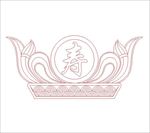 寿字墓碑头线雕单线电脑雕刻