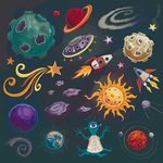 太空宇宙矢量素材