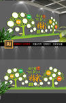创意企业员工天地照片树设计