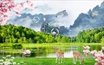 唯美清新简约世外桃源