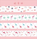 火烈鸟  胶带纸图案
