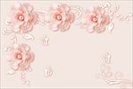 3d立体珠宝花朵电视背景墙