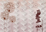 时尚3D立体蒲公英影视背景墙
