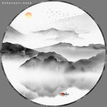 高清分层水墨山水画装饰画