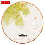 新中式飞鸟意境水墨山水装饰画