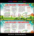绿色清新创建文明卫生城市宣传栏