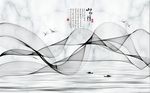 山水情大理石创意水墨山河背景底