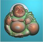 弥勒佛布袋佛玉雕笑佛挂件精雕图