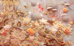 背景墙 中式装饰画 抽象画 抽