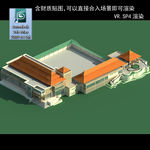 中式建筑 中式多层 中式别墅