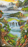 山水油画风景