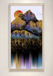 手绘抽象中国风山水风景装饰画