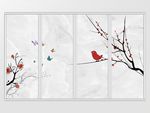 简约鸟语花香移门