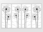 现代简约3D蒲公英花卉移门
