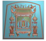棺材棺木寿材祭祀前挡精雕浮雕