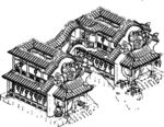古风建筑  牌坊