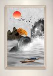 现代新中式中国风水墨山水装饰画