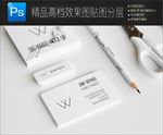 素雅高档标志样机一键贴图