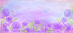 紫色花卉油画