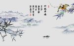 竹报平安竹子图