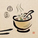 新中式蔬菜 古风装饰画 民俗装