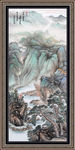 竖幅山水画
