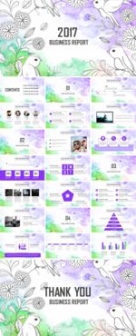 唯美清新 年度工作总结 PPT