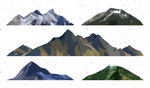 手绘山