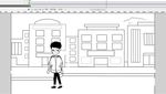 眼镜男走路经过19秒