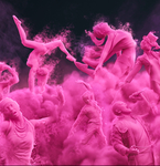 酒吧夜店粉色烟雾乐队素材