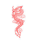 龙剪纸纹身