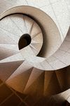 现代建筑旋梯光影装饰画